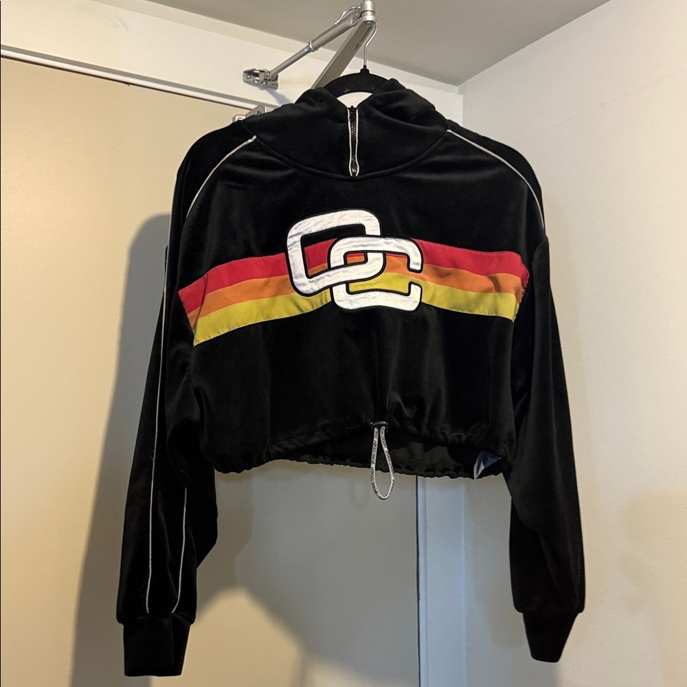 Opening Ceremony Black Jacket with Red and Gold Stripes